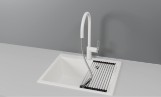 Смеситель для кухни Granula 8172, АРКТИК (БЕЛЫЙ) белый